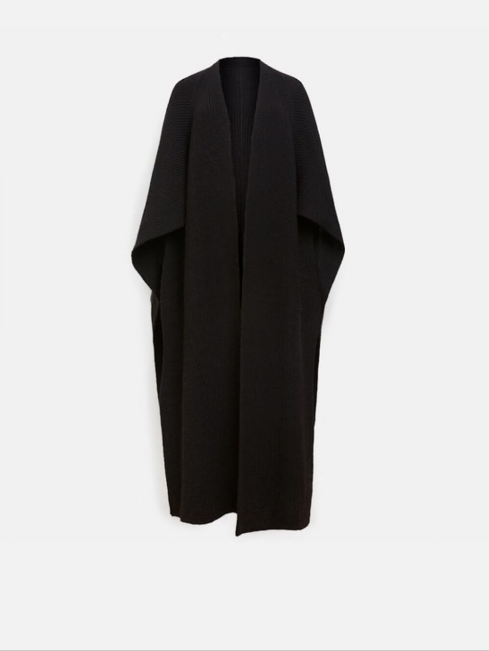 All Saints Farren Maxi Length Ribbed Ruana Scarf OS - Picture 14 of 15